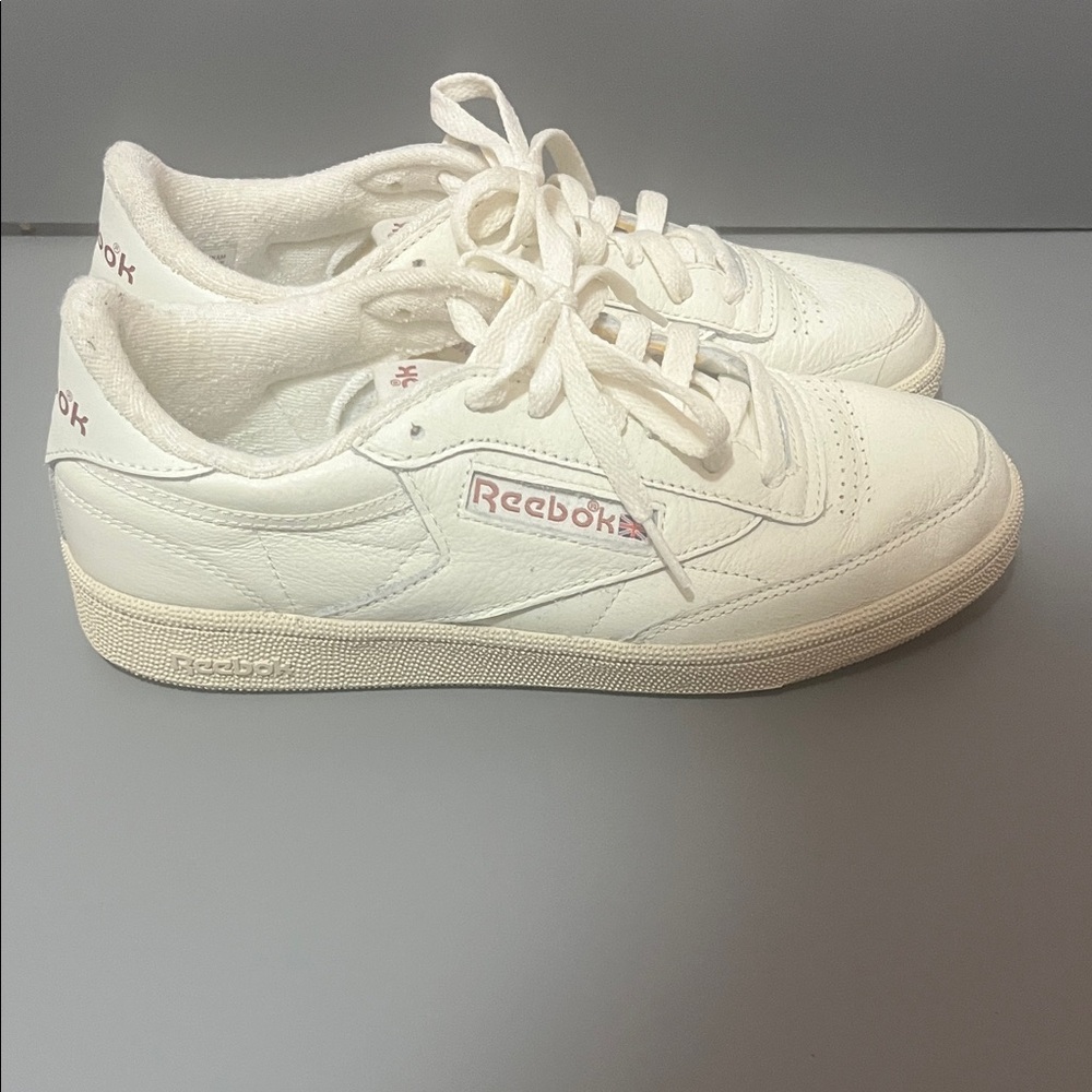 Reebok Cream Leather Sneakers